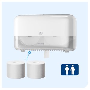 Tork adagoló belsőmag nélküli Mid-size toalettpapírhoz - vízszintes - (T7) fehér - megszűnt, 558060