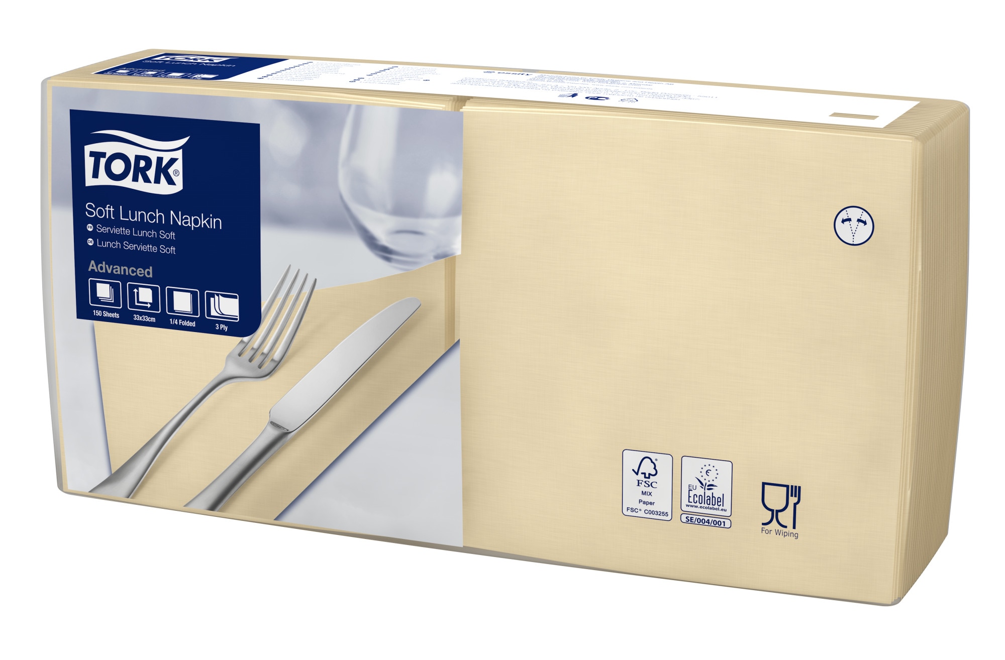 Tork szalvéta Advanced 33/3 csontszínű (10x150 db/#) - Image 4