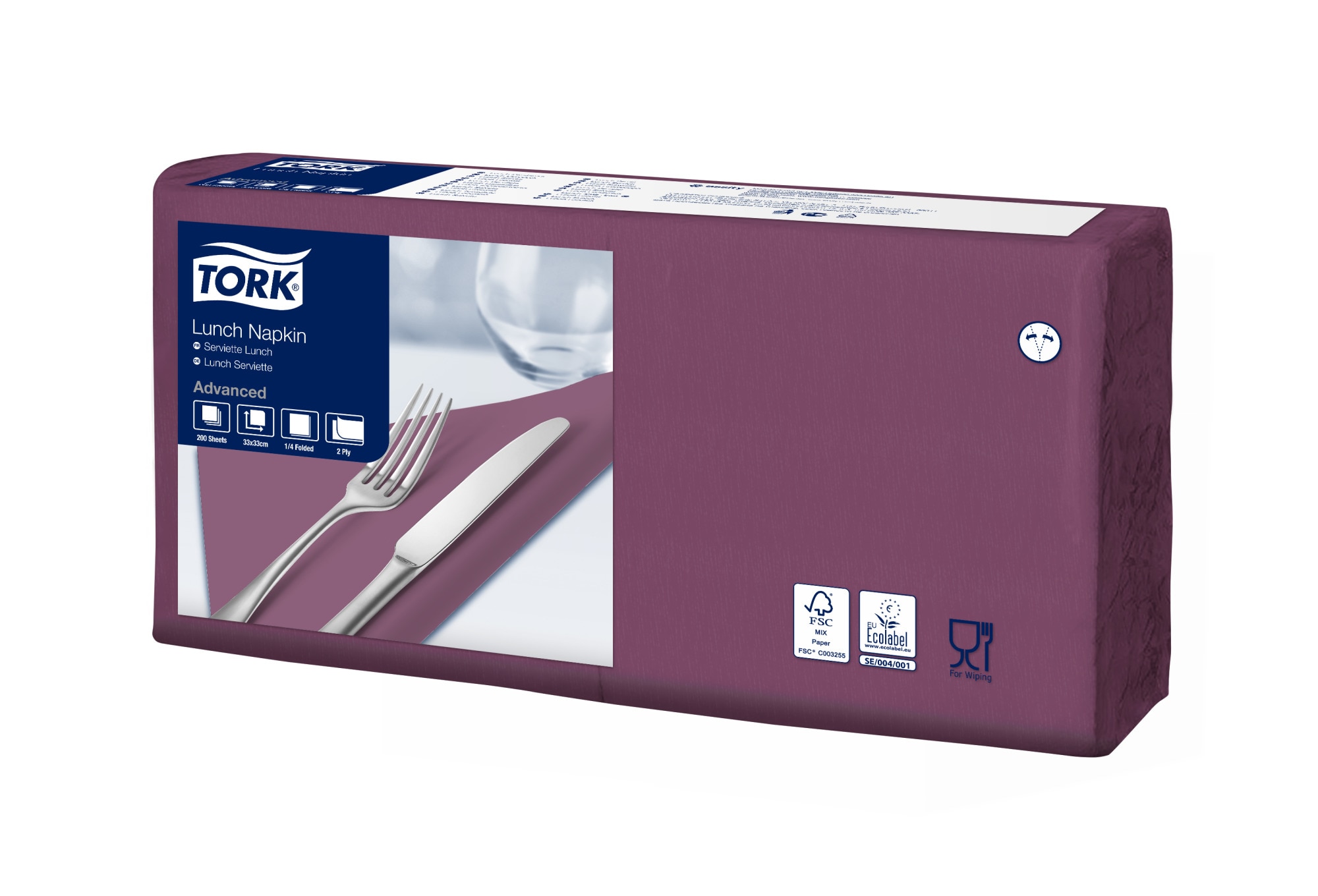 Tork szalvéta Advanced 33/2 bíbor (10x200 db/#) - Image 4