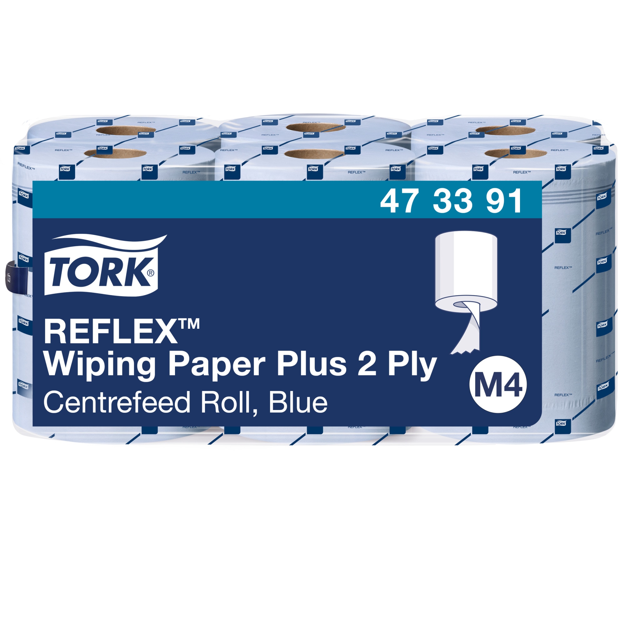 Tork kéztörlő Reflex plusz, belsőmagos (M4) (2 rétegű, kék, 151 m, 6 tek/krt) - Image 3