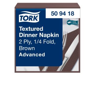 Tork szalvéta Textured - BARNA (39,5x39/2, 20x50 db/krt)