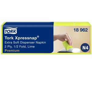Tork szalvéta Xpressnap Premium  lime 1/2 hajt, 2 rét (N4) 21,6x16,5 (8000 db/#)
