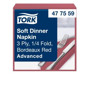 Tork szalvéta Advanced 40/3 bordó (12x100 db/#)