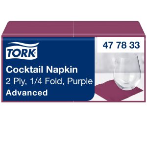 Tork szalvéta Advanced -koktél- 24/2 bíbor (12x200 db/#)