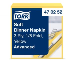 Tork szalvéta Advanced 40/3 sárga (1/8) (12x100 db/#)