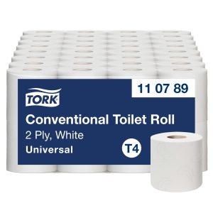 Tork toalettpapír kistekercses Universal (T4) (2 rétegű, fehér, 30 m, 250 lap, 64 tek/#)
