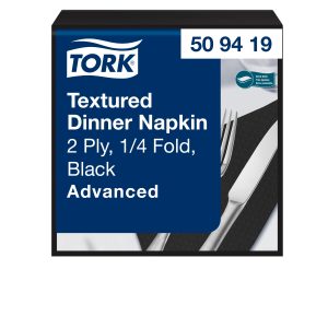 Tork szalvéta Textured - FEKETE (39,5x39/2, 20x50 db/krt)