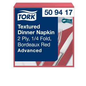 Tork szalvéta Textured - BORDÓ (39,5x39/2, 20x50 db/krt)