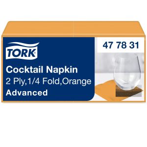 Tork szalvéta Advanced -koktél- 24/2 narancssárga (12x200 db/#)