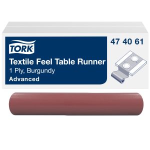 Tork asztali futó, textílhatású -Burgundi- (1 rétegű, 120x40cm, 4x20db/krt)
