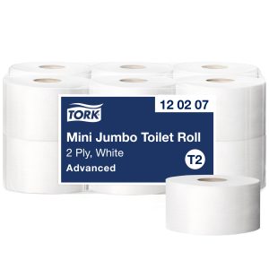 Tork toalettpapír mini Jumbo Universal (T2) (2 rétegű, fehér, 130 m, 12 tek/#)