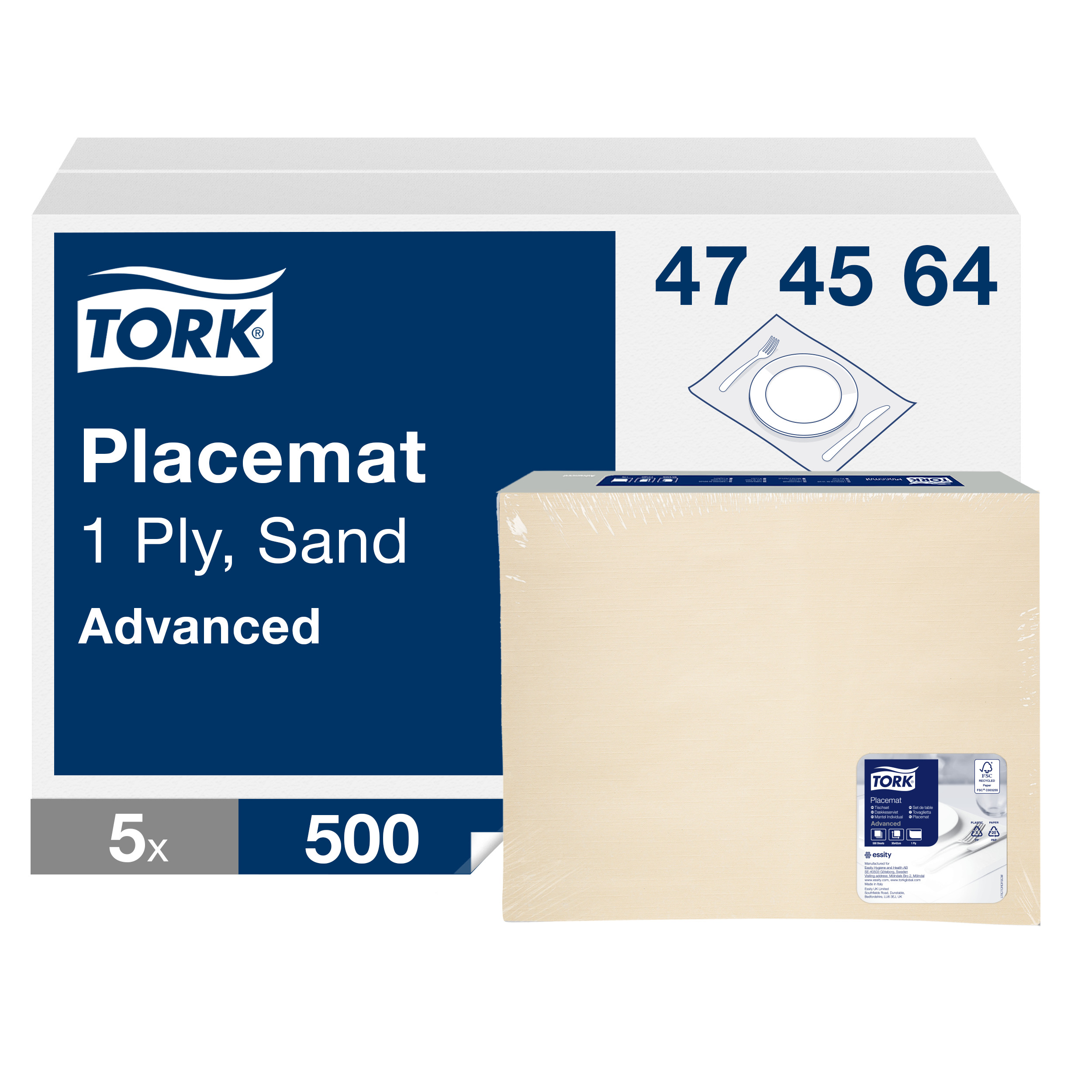 Tork tányéralátét -krém- (1 rétegű, 31x42cm, 5x500 db/krt) - Image 2