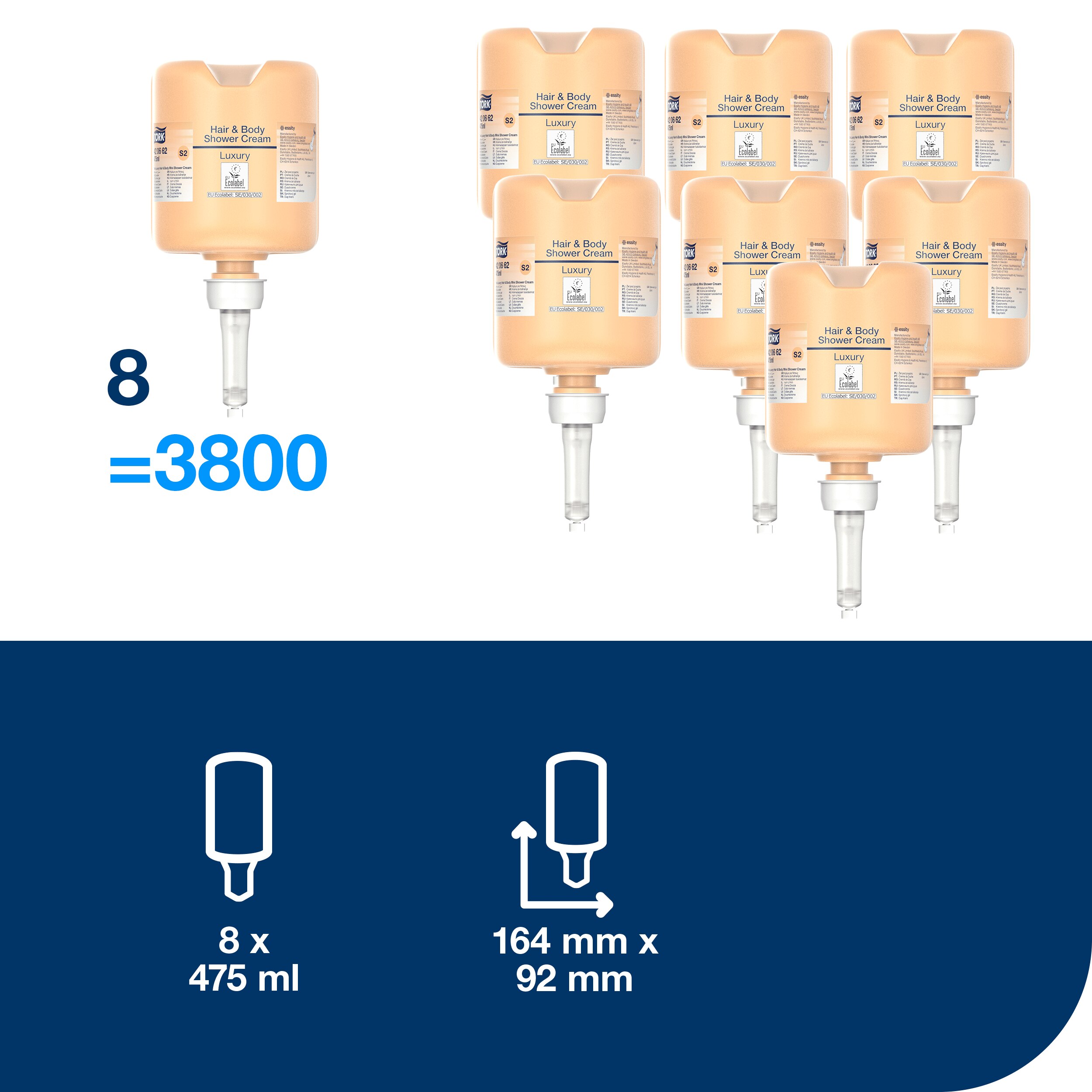 Tork folyékony szappan Premium mini luxus (S2) (0,475 l/db, 8 db/#) - Image 6