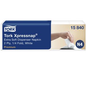 Tork szalvéta Xpressnap Premium 1/4 hajt, 2 rét (N4) 21,6x33 (4000 db/#)
