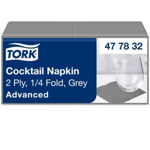 Tork szalvéta Advanced -koktél- 24/2 szürke (12x200 db/#)