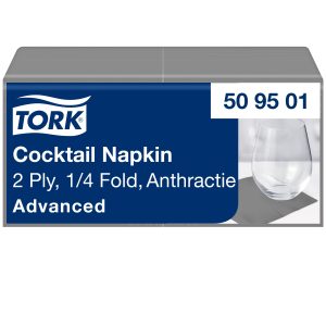 Tork szalvéta Advanced -koktél- 24/2 antracit (12x200 db/#)
