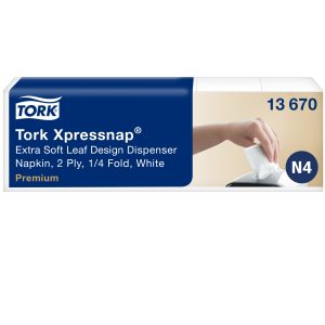 Tork szalvéta Xpressnap Extra Soft -Fehér- 1/4 hajt, 2 rét (N4) 21,3x33 (4000 db/#)