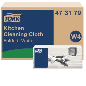 Tork ipari konyhai törlőpapír -séfkendő- (W4) (1 rétegű, fehér, 4x75 lap/krt)