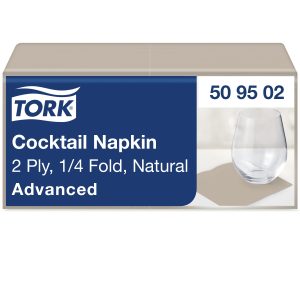 Tork szalvéta Advanced -koktél- 24/2 Natúr (8x200 db/#)