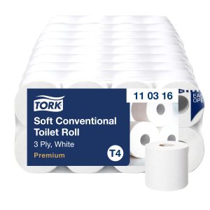 Tork toalettpapír kistekercses Premium extra soft (T4) (3 rétegű, fehér, 28 m, 250 lap, 9x8tek/#)