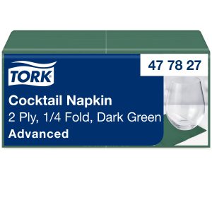 Tork szalvéta Advanced -koktél- 24/2 sötétzöld (12x200 db/#)