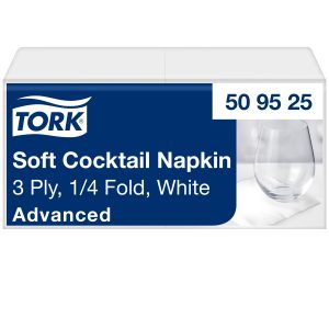 Tork szalvéta Advanced -koktél- 24/3 fehér (12x200 db/#)