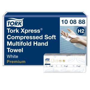 Tork kéztörlő -tömörített- Soft Multifold Premium (H2) (2 rétegű, 170lap/csg, 12csg/krt)